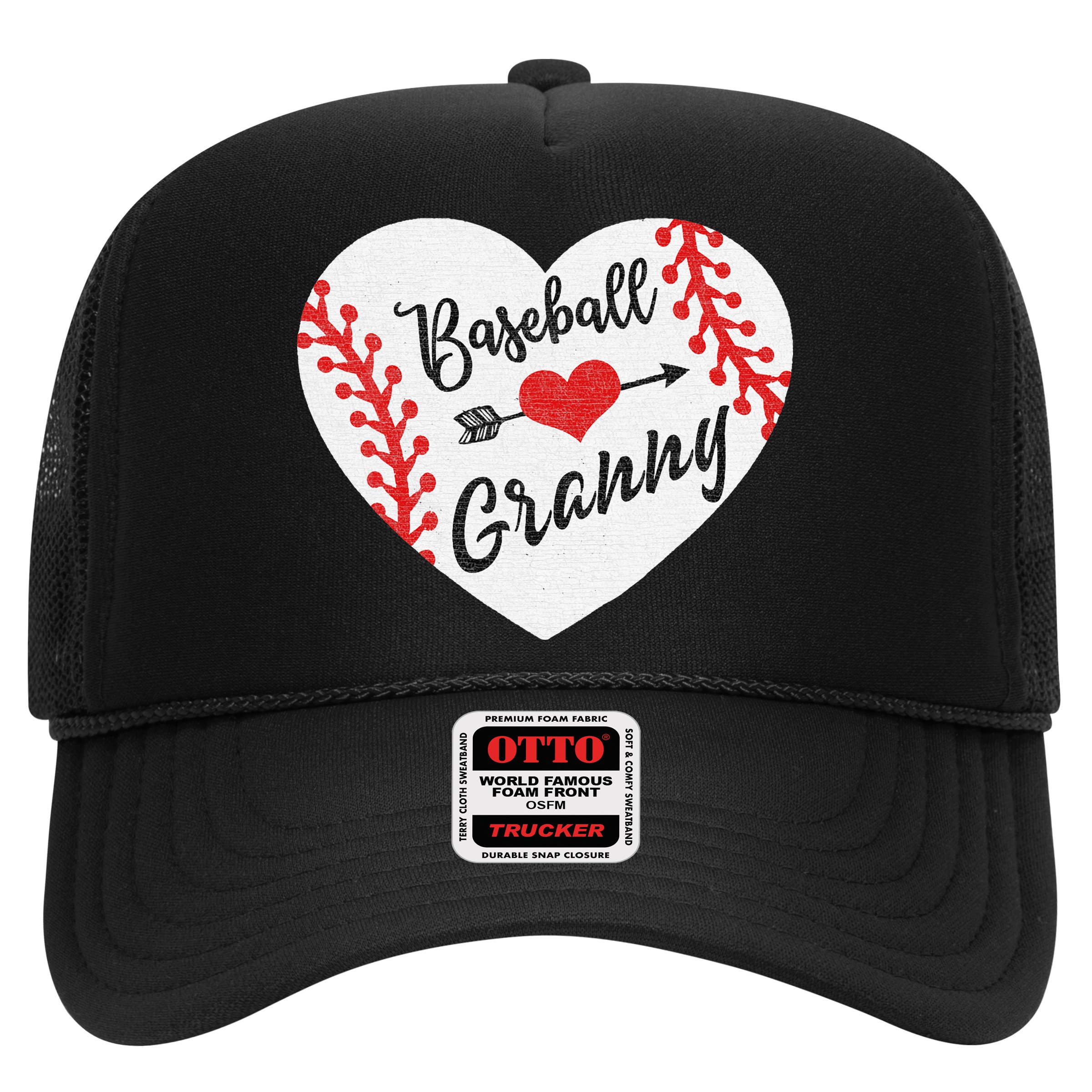 Baseball Heart Granny Grandma Mother's Day Gift Hat