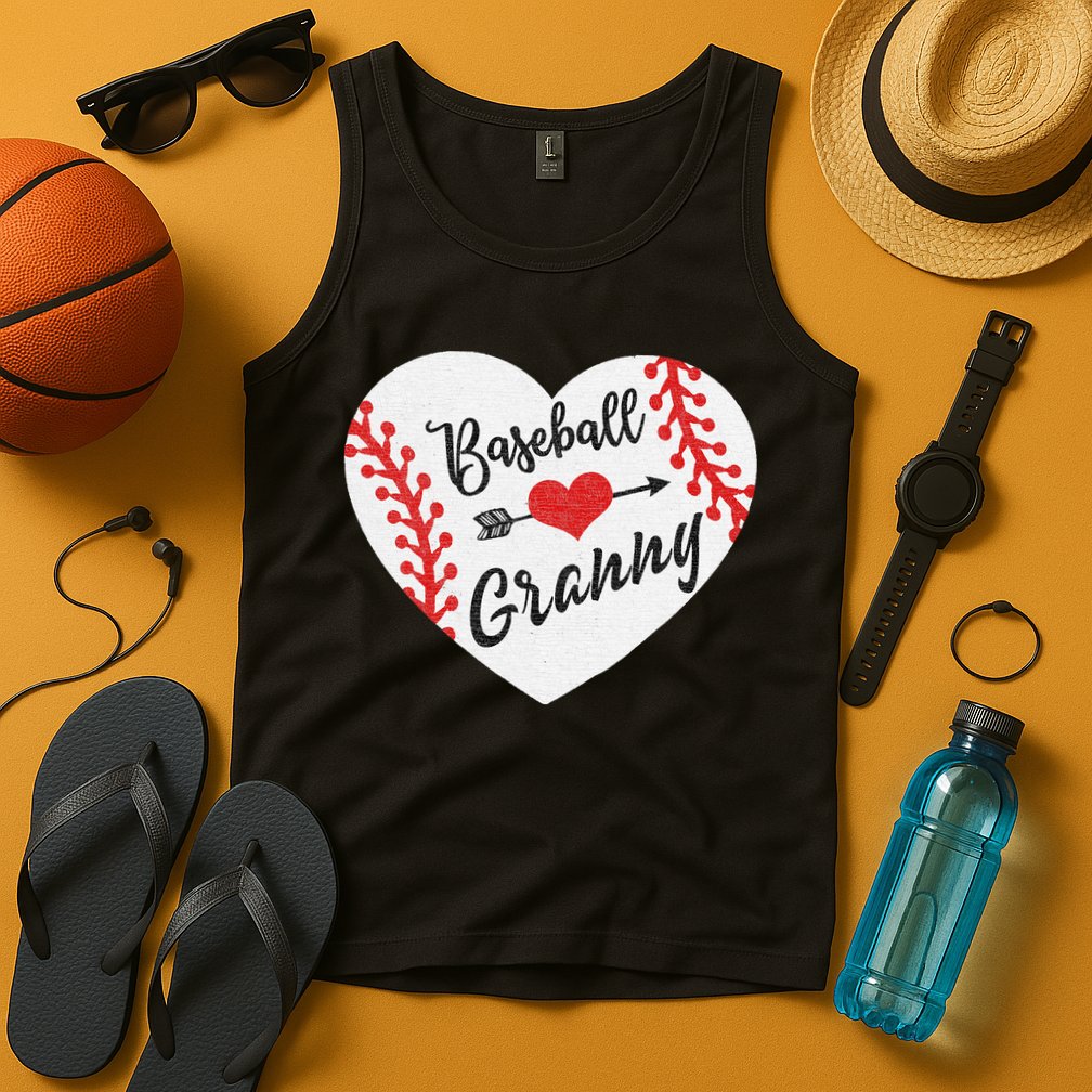 Baseball Heart Granny Grandma Mother's Day Gift Tank Top