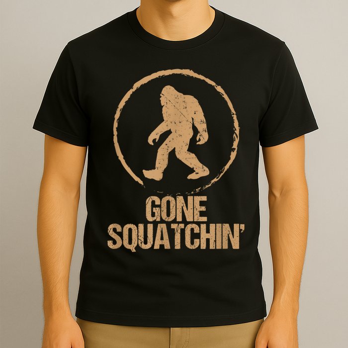 Bigfoot Hunter Gone Squatching Sasquatch T-Shirt