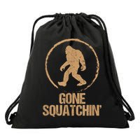 Bigfoot Hunter Gone Squatching Sasquatch Drawstring Bag