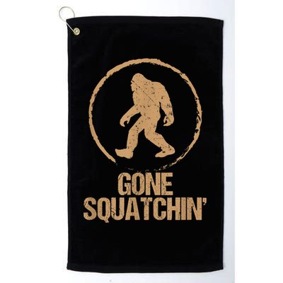 Bigfoot Hunter Gone Squatching Sasquatch Golf Towel