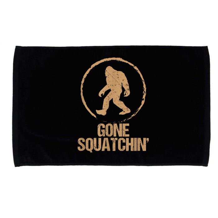 Bigfoot Hunter Gone Squatching Sasquatch Microfiber Hand Towel
