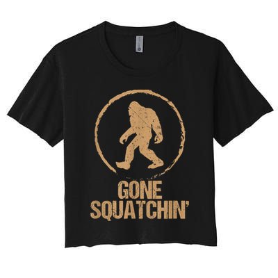 Bigfoot Hunter Gone Squatching Sasquatch Crop Top