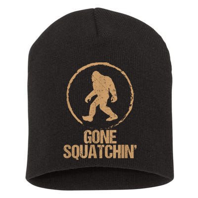 Bigfoot Hunter Gone Squatching Sasquatch Short Acrylic Beanie