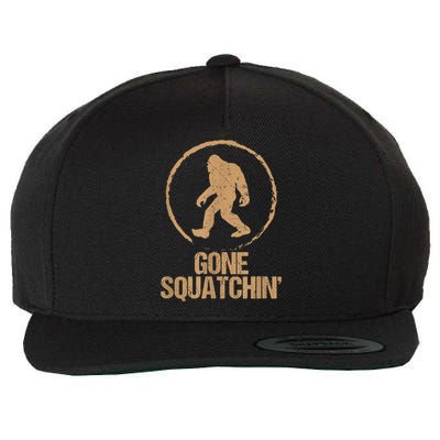 Bigfoot Hunter Gone Squatching Sasquatch Wool Snapback Cap