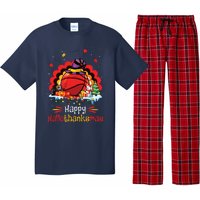 Basketball Happy Hallothanksmas Thanksgiving Christmas Pajama Set