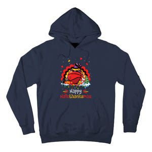 Basketball Happy Hallothanksmas Thanksgiving Christmas Tall Hoodie