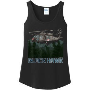 Black Hawk Helicopter Military Armed Forces Novelty Ladies Essential Tank