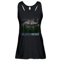 Black Hawk Helicopter Military Armed Forces Novelty Ladies Essential Flowy Tank