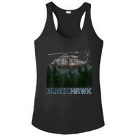 Black Hawk Helicopter Military Armed Forces Novelty Ladies PosiCharge Competitor Racerback Tank