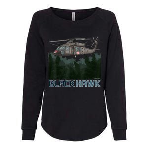 Black Hawk Helicopter Military Armed Forces Novelty Womens California Wash Sweatshirt