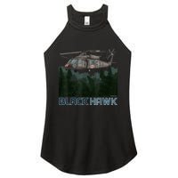 Black Hawk Helicopter Military Armed Forces Novelty Women's Perfect Tri Rocker Tank