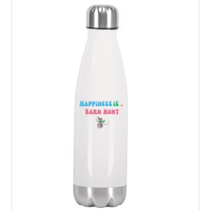 Barn Hunt Happiness Is Barn Hunt Cute Rat Stainless Steel Insulated Water Bottle