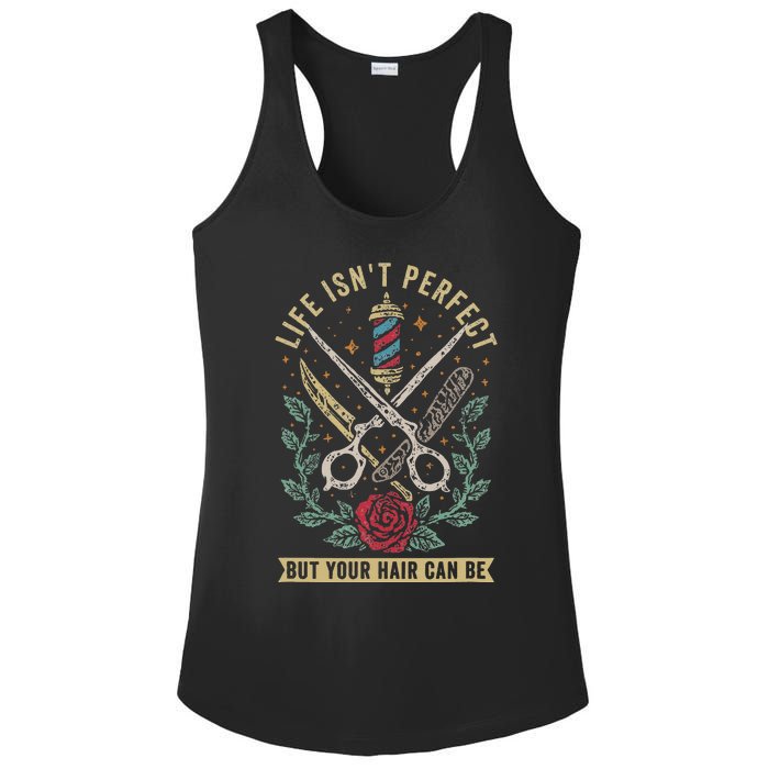 Barber Hairdresser Hairstylist Barbershop Barber Ladies PosiCharge Competitor Racerback Tank