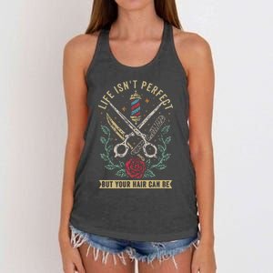 Barber Hairdresser Hairstylist Barbershop Barber Women's Knotted Racerback Tank