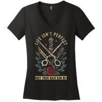 Barber Hairdresser Hairstylist Barbershop Barber Women's V-Neck T-Shirt