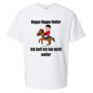 Basedment Hoppe Hoppe Reiter Ich Hoff Ich Leb Nicht Weiter Sueded Cloud Jersey T-Shirt