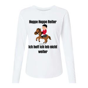 Basedment Hoppe Hoppe Reiter Ich Hoff Ich Leb Nicht Weiter Womens Cotton Relaxed Long Sleeve T-Shirt