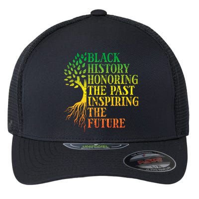 Black History Honoring Past Inspiring Future Flexfit Unipanel Trucker Cap