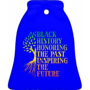 Black History Honoring Past Inspiring Future Ceramic Bell Ornament