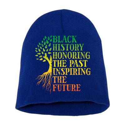 Black History Honoring Past Inspiring Future Short Acrylic Beanie