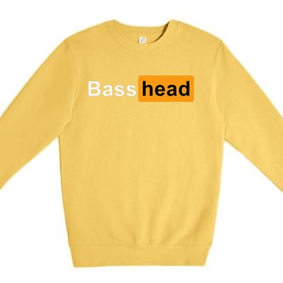 Bass Head Headbanger Edm Rave Festival Costume Dance Music Premium Crewneck Sweatshirt