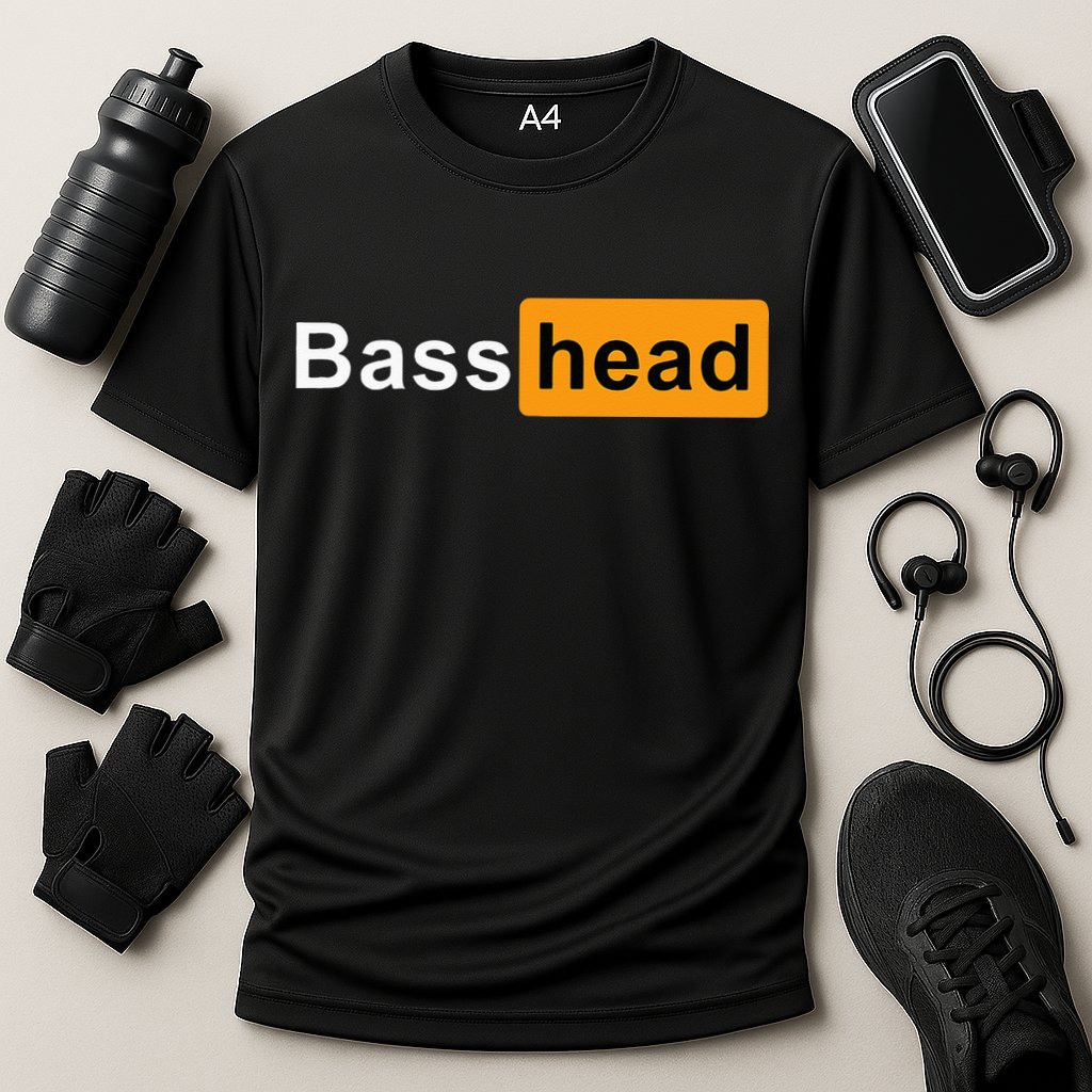 Bass Head Headbanger Edm Rave Festival Costume Dance Music Cooling Performance Crew T-Shirt