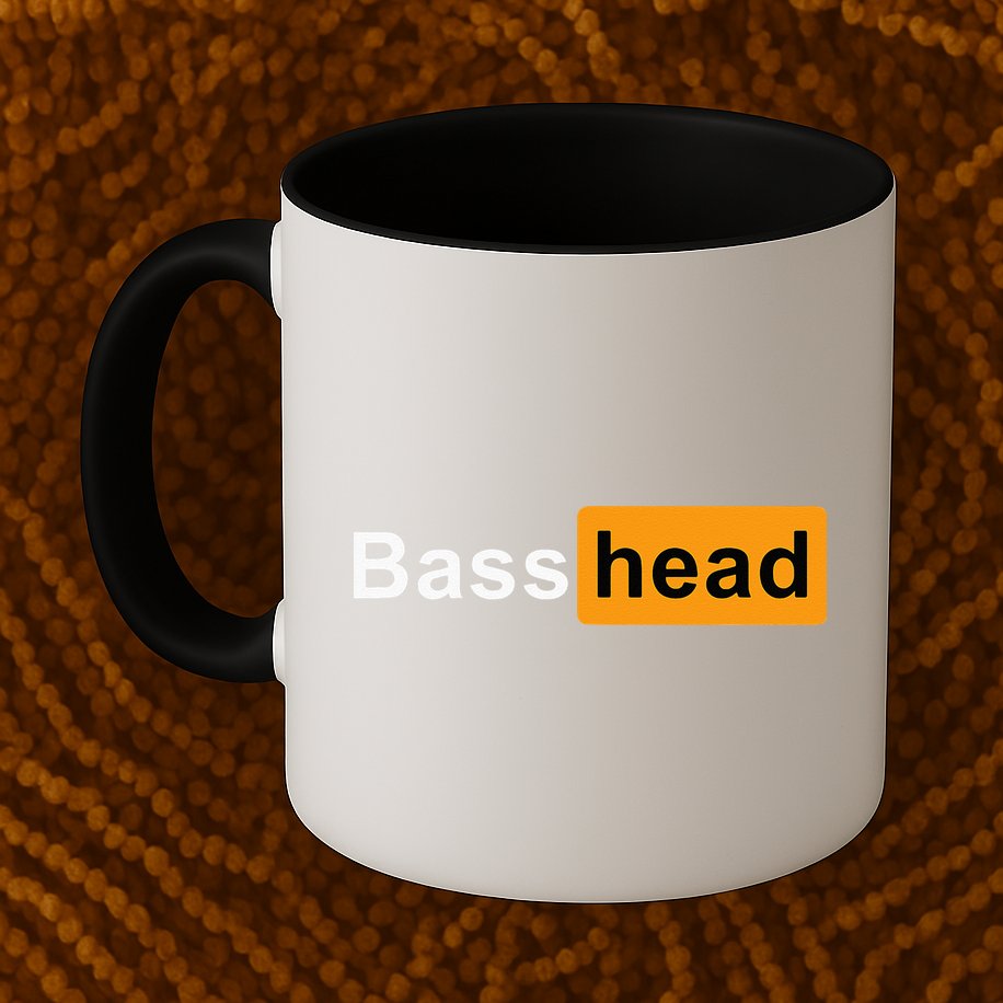 Bass Head Headbanger Edm Rave Festival Costume Dance Music Mug