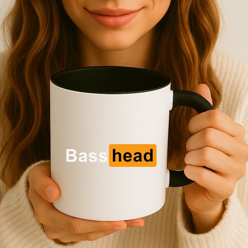 Bass Head Headbanger Edm Rave Festival Costume Dance Music Mug