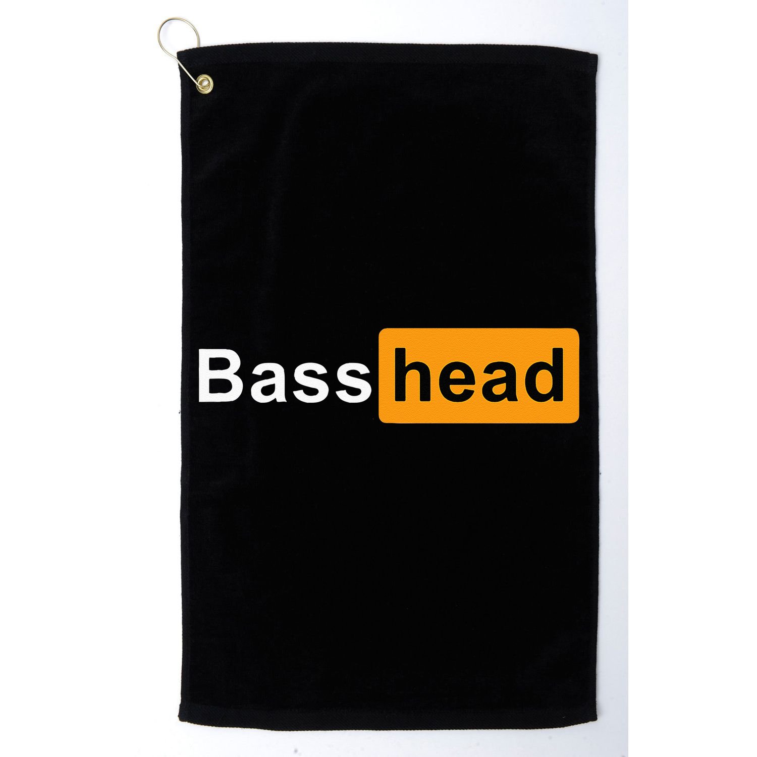 Bass Head Headbanger Edm Rave Festival Costume Dance Music Golf Towel