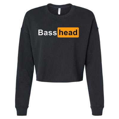Bass Head Headbanger Edm Rave Festival Costume Dance Music Cropped Pullover Crew