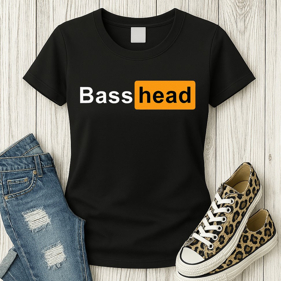 Bass Head Headbanger Edm Rave Festival Costume Dance Music Womens T-Shirt