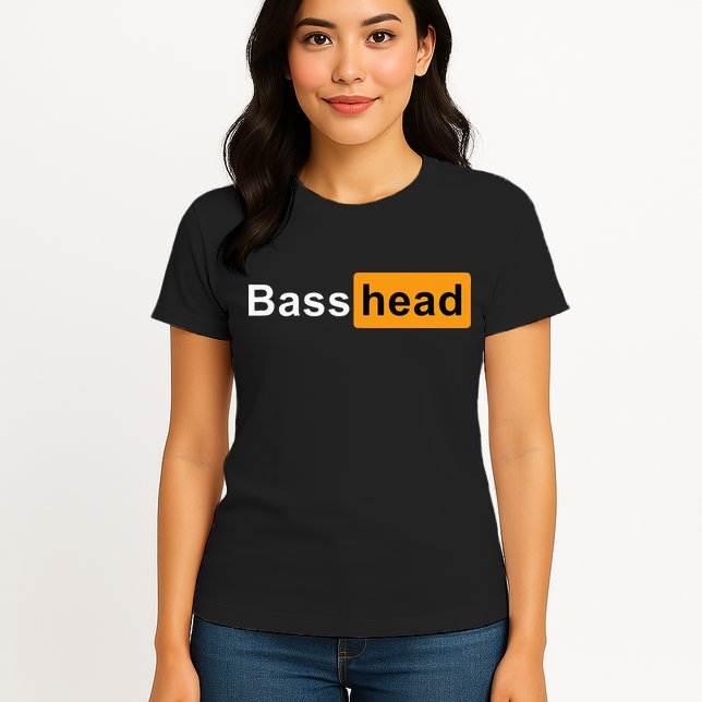 Bass Head Headbanger Edm Rave Festival Costume Dance Music Womens T-Shirt
