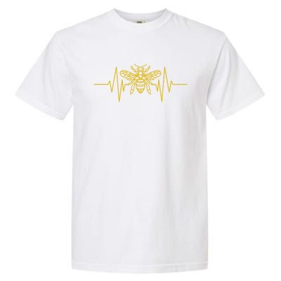 Bee Heartbeat Honey Gift Garment-Dyed Heavyweight T-Shirt