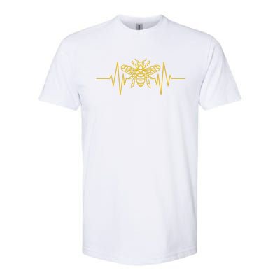 Bee Heartbeat Honey Gift Softstyle CVC T-Shirt