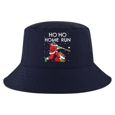 Baseball Ho Ho Home Run Funny Christmas Cool Comfort Performance Bucket Hat