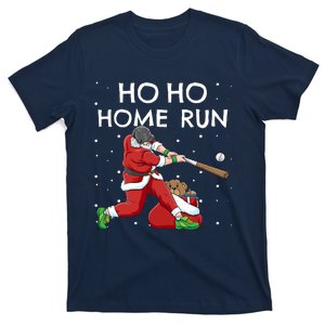 Baseball Ho Ho Home Run Funny Christmas T-Shirt