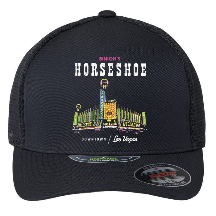 Binion's Horseshoe Hotel Casino Vintage Retro Las Vegas Flexfit Unipanel Trucker Cap