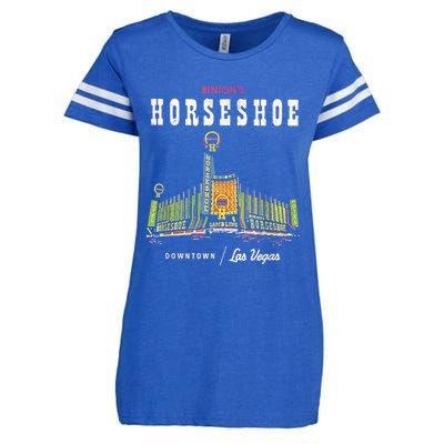 Binion's Horseshoe Hotel Casino Vintage Retro Las Vegas Enza Ladies Jersey Football T-Shirt