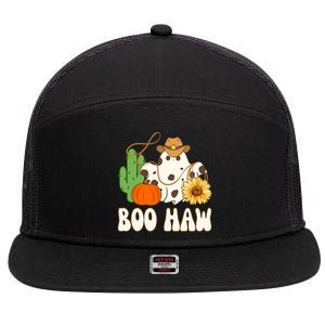 Boo Haw Halloween Country 7 Panel Mesh Trucker Snapback Hat