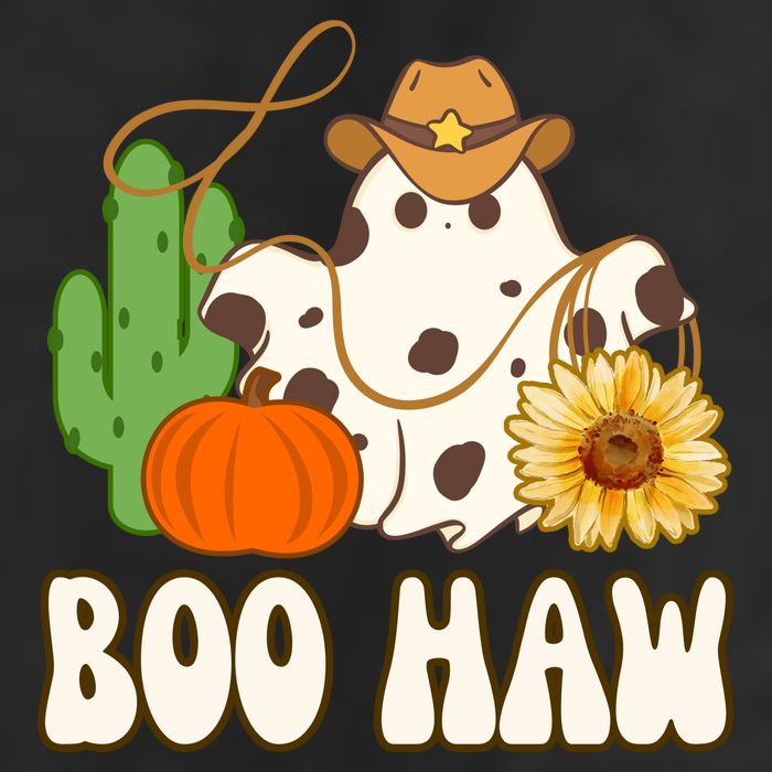 Boo Haw Halloween Country 7 Panel Mesh Trucker Snapback Hat