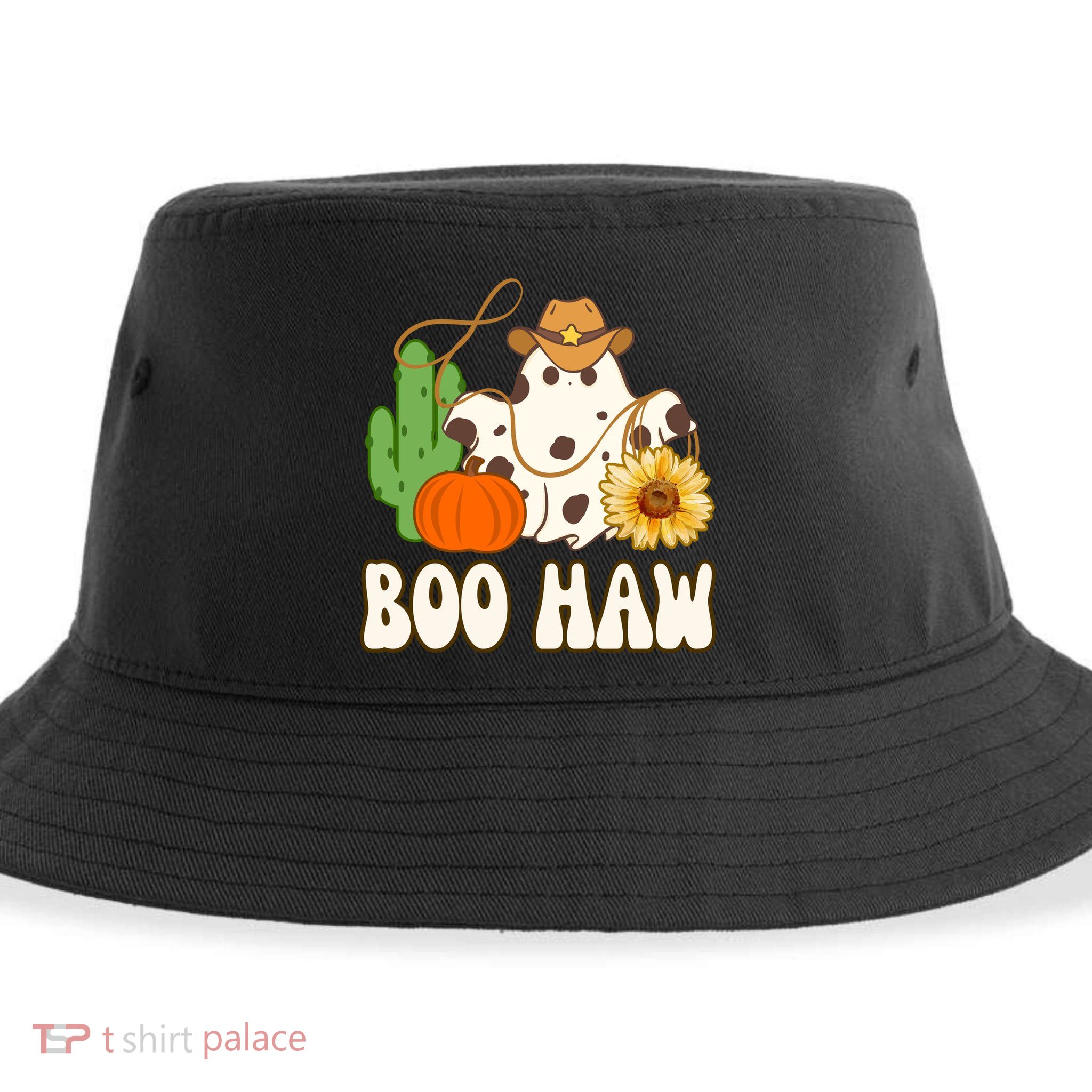 Boo Haw Halloween Country Sustainable Bucket Hat