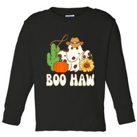Boo Haw Halloween Country Toddler Long Sleeve Shirt