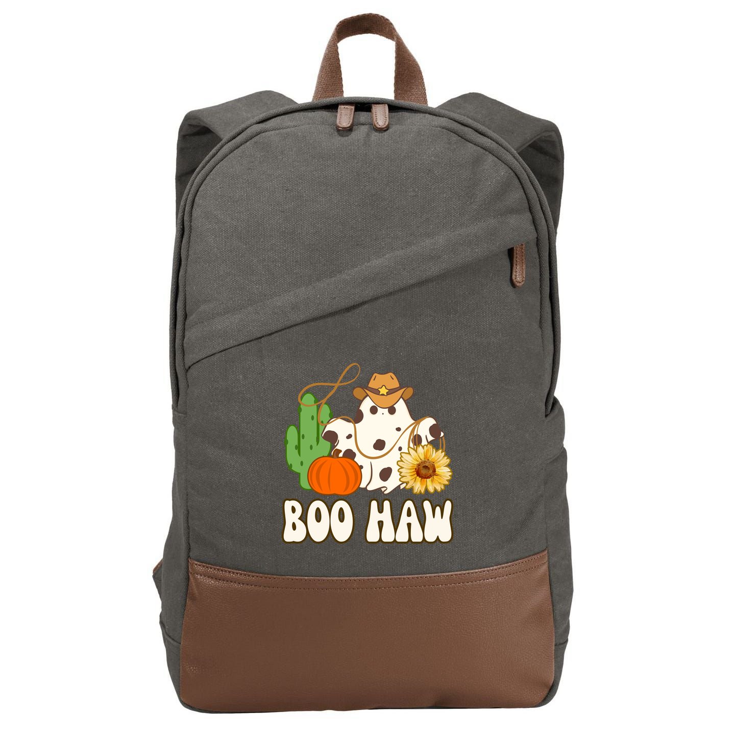 Boo Haw Halloween Country Cotton Canvas Backpack