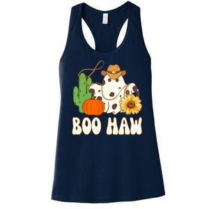 Boo Haw Halloween Country Women's Racerback Tank