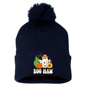 Boo Haw Halloween Country Pom Pom 12in Knit Beanie