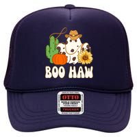 Boo Haw Halloween Country High Crown Mesh Back Trucker Hat