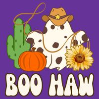 Boo Haw Halloween Country Button