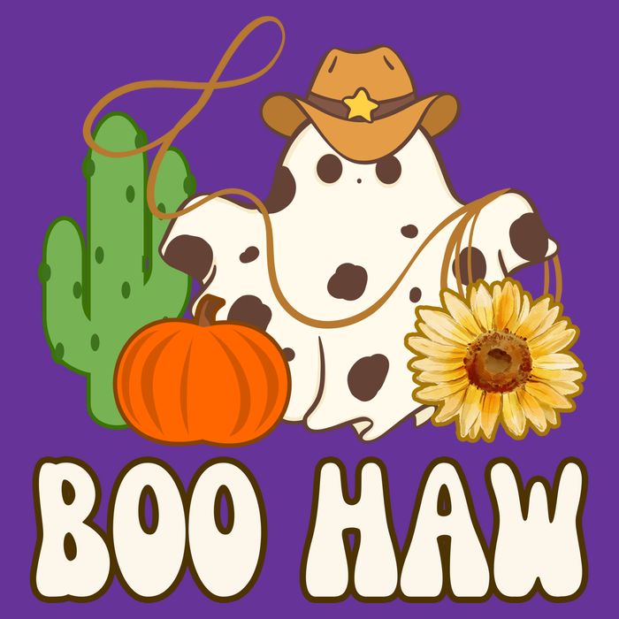 Boo Haw Halloween Country Button