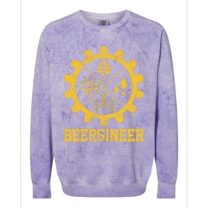 Beergineer Homebrew Home Brewing Craft Beer Brewer Gift  Colorblast Crewneck Sweatshirt